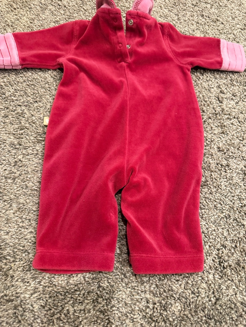 Vintage Baby Carter's Heart belongs to Daddy Valentines 3 mo. one-piece velour - Picture 5 of 7